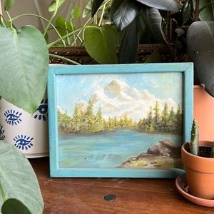 Vintage Mountain Original Painting